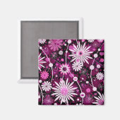 Valentine Floral Pattern Magnet (Vorderseite/Rückseite)