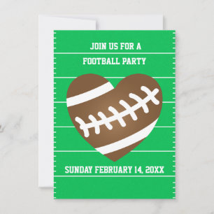 Valentine Football Party zusammenbringen Einladung