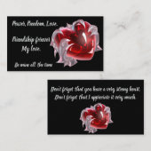 Valentine for strong men made with love visitenkarte (Vorne/Hinten)