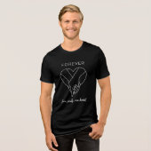 Valentine Forever Design | Couple One Heart Tri-Blend Shirt (Vorderseite voll)