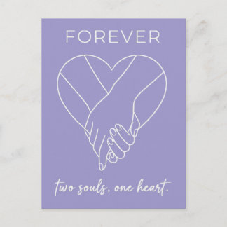 Valentine Forever Design | Paar Ein Herz Feiertagspostkarte