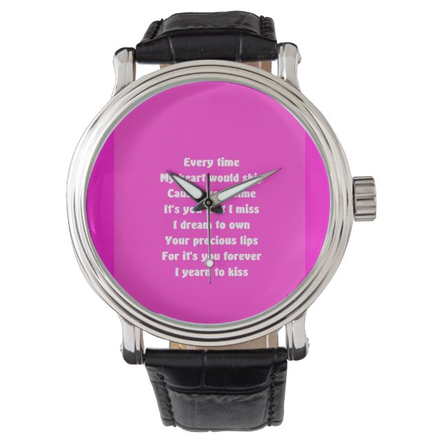 Valentine Forever Ihre Liebe Armbanduhr (Vorderseite)