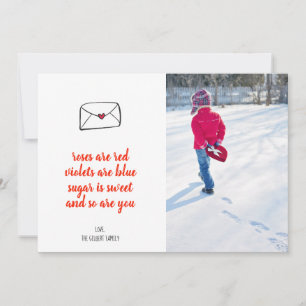 Valentine Foto Cards Feiertagskarte