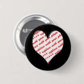 Valentine-Foto-Rahmen Button (Vorne & Hinten)
