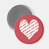 Valentine-Foto-Rahmen Magnet (Vorderseite/Rückseite)