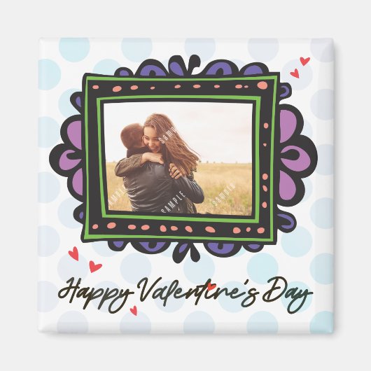 Valentine Foto Template Magnet (Vorne)