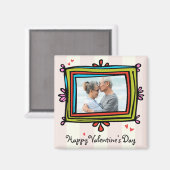 Valentine Foto Template Magnet (Vorderseite/Rückseite)