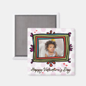 Valentine Foto Template Magnet (Vorderseite/Rückseite)