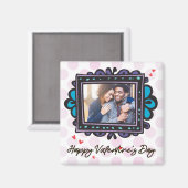 Valentine Foto Template Magnet (Vorderseite/Rückseite)