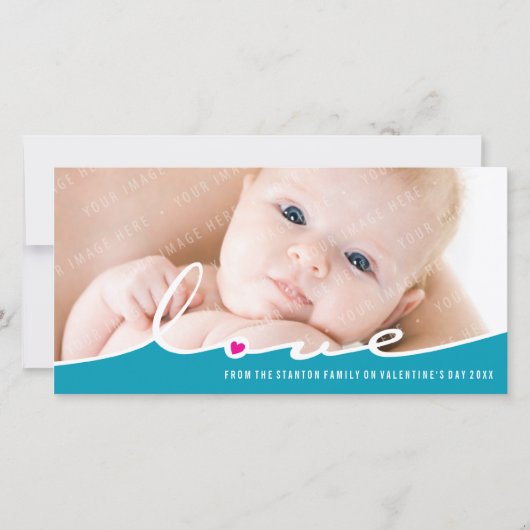 VALENTINE FOTOKARTE: Liebe divide 9L Feiertagskarte (Vorderseite)