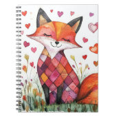 Valentine Fox Card Notizblock (Vorderseite)