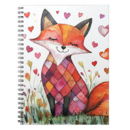 Valentine Fox Card Notizblock