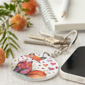 Valentine Fox Card Schlüsselanhänger (Vorderseite rechts)