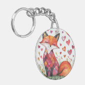 Valentine Fox Card Schlüsselanhänger (Vorderseite links)