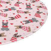 Valentine French Bulldogs Schneidebrett (Ecke)