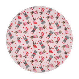 Valentine French Bulldogs Schneidebrett