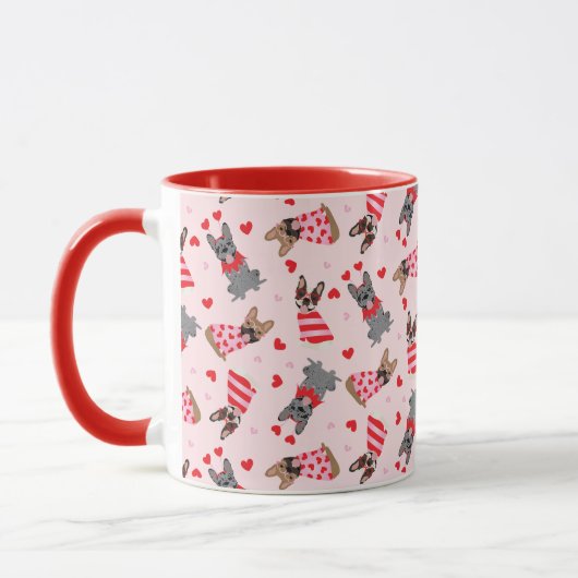 Valentine French Bulldogs Tasse (Links)
