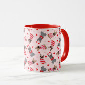 Valentine French Bulldogs Tasse (VorderseiteRechts)