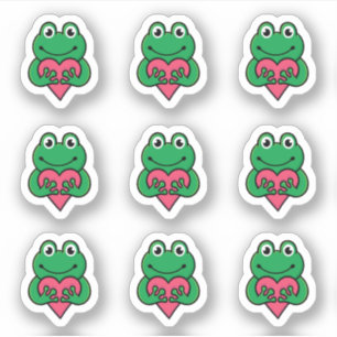 Valentine Frosch-Liebe Aufkleber