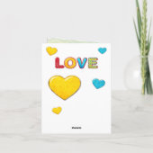 Valentine Fun 3D Mix und Match GREETING 2 Dankeskarte (Rückseite)