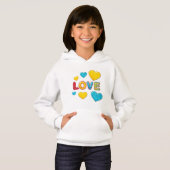 Valentine Fun 3D Mix und Match KIDS Hoodie (Vorne ganz)
