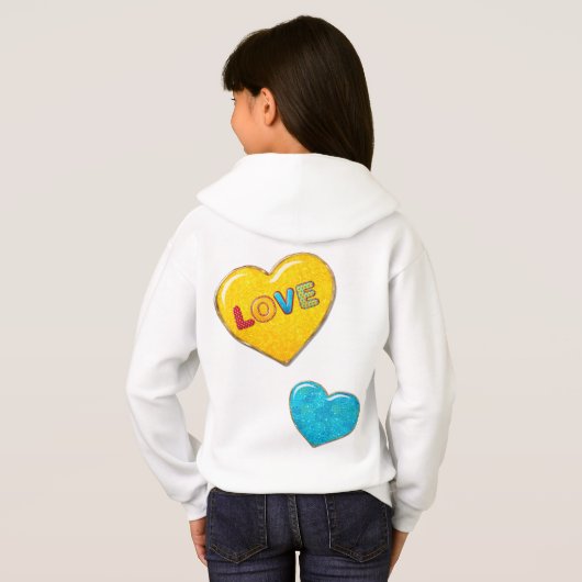 Valentine Fun 3D Mix und Match KIDS Hoodie (Schwarz voll)