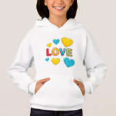 Valentine Fun 3D Mix und Match KIDS Hoodie (Vorderseite)