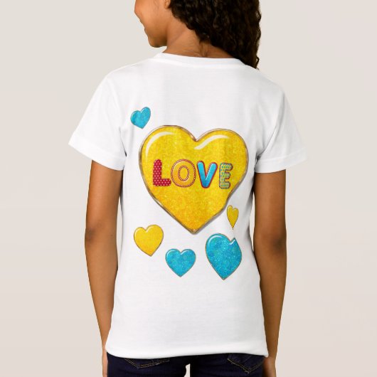 Valentine Fun 3D Mix und Match KIDS T-Shirt (Rückseite)