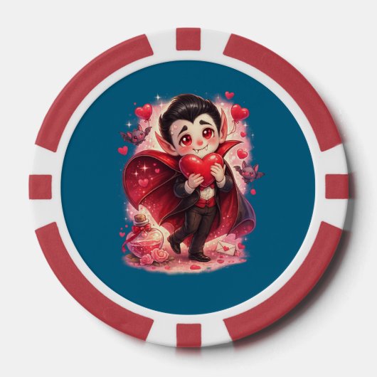 Valentine Funny Dracula Pokerchips (Vorderseite)