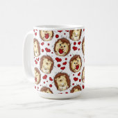 Valentine funny hedgehog kaffeetasse (Vorderseite Links)
