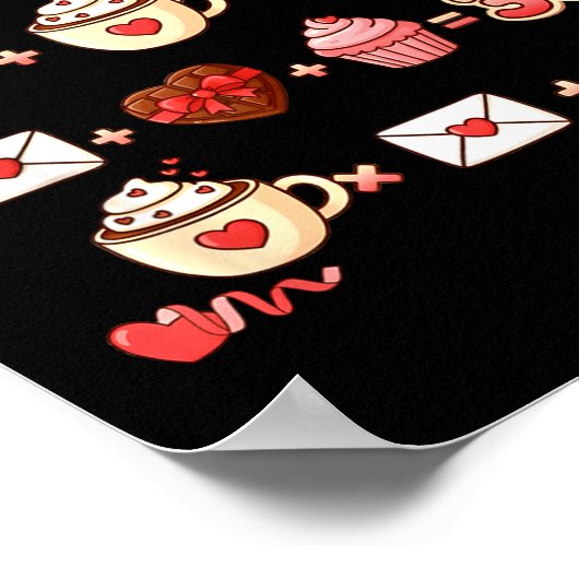 Valentine Funny Math Equation 6 7 Six Seven Meme T Poster (Ecke)