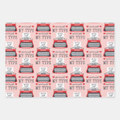 Valentine Funny Niedlich, nur mein Typ Herz LKW Geschenkpapier Set (Vorderseite)