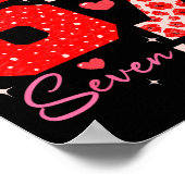 Valentine Funny Six Seven 6 7 Meme Slang Men Women Poster (Ecke)