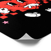 Valentine Funny Six Seven Heart Bow Meme Gen Alpha Poster (Ecke)