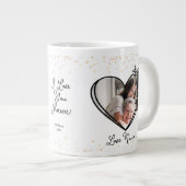 Valentine für das Schwarze Herzklopfen Jumbo-Tasse (Vorderseite Rechts)