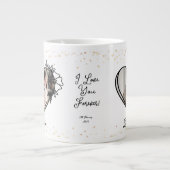 Valentine für das Schwarze Herzklopfen Jumbo-Tasse (Vorderseite)