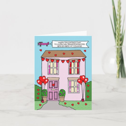 Valentine für die Enkelin bei der Uni Karte (Vorderseite)