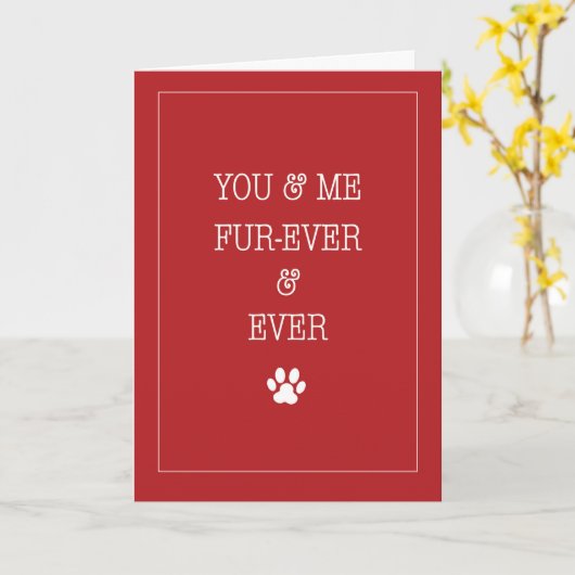 Valentine für die Liebe von Haustieren für immer u Karte (Gelbe Blume)