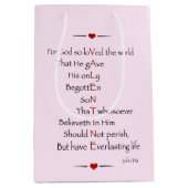 VALENTINE - Für Gott so liebte die Welt Mittlere Geschenktüte (Vorderseite)