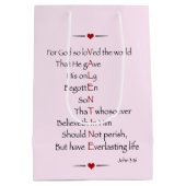 VALENTINE - Für Gott so liebte die Welt Mittlere Geschenktüte (Rückseite)