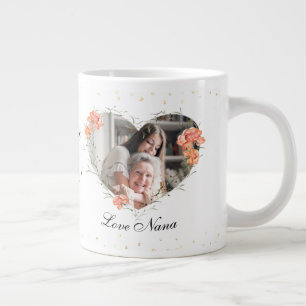 Valentine für Großkinder Herzkranz Jumbo-Tasse