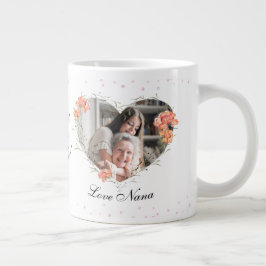 Valentine für Großkinder Herzkranz Jumbo-Tasse