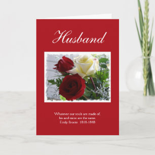 Valentine für Husband-Rose/mit Anführungszeichen Feiertagskarte