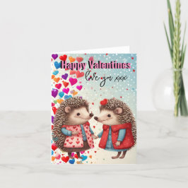 Valentine für ihn, für sie, Igel Liebe Feiertagskarte