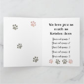 Valentine für ihn von Katzen Karte (Innenseite)