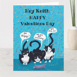 Valentine für ihn von Katzen Karte
