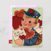 Valentine für Kinder Feiertagspostkarte (Vorne/Hinten)