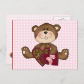 Valentine für Kinder Feiertagspostkarte (Vorne/Hinten)