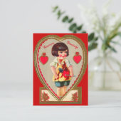 Valentine für Kinder Feiertagspostkarte (Stehend Vorderseite)