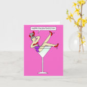 Valentine für Red Hat Friend Karte (Gelbe Blume)